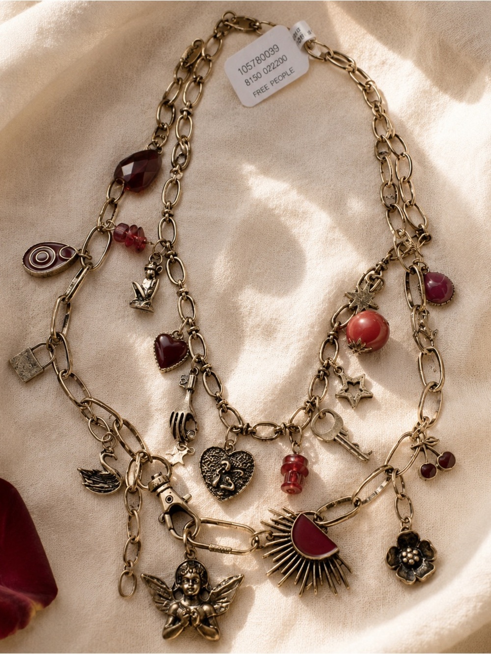 RARE NWT Free People Maxamillion Charm Necklace Love Shop Sold Out